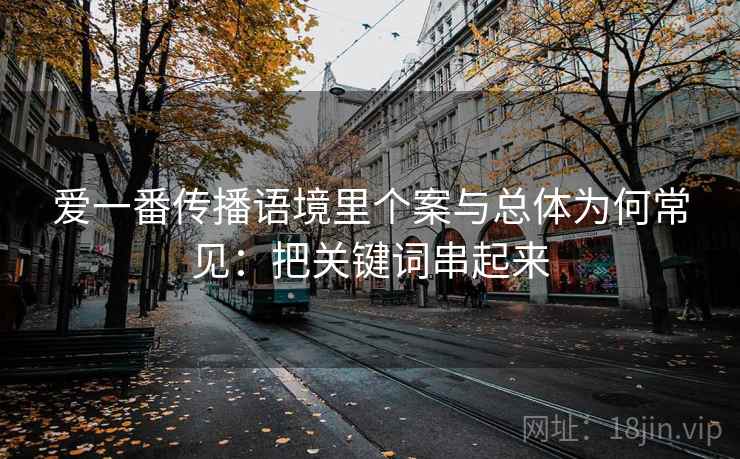 爱一番传播语境里个案与总体为何常见：把关键词串起来